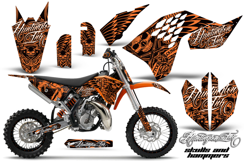 KTM 65 2009 2012 Graphics Kit SAH Orange Install NPs